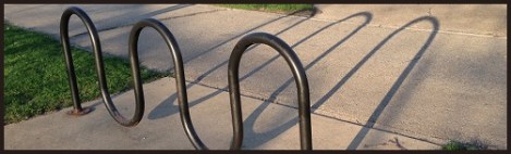 Gray_bike rack and shaddow